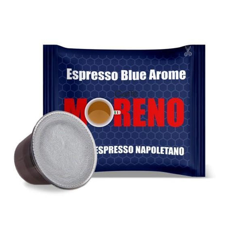 100 CAPSULES CAFFE MORENO BLUE AROME BLEND COMPATIBLE NESPRESSO