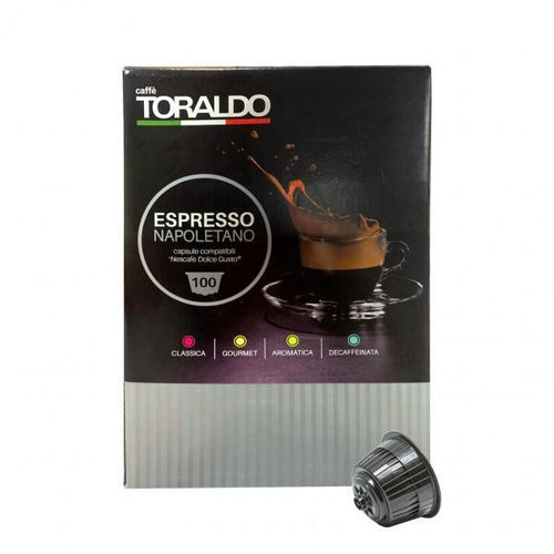 100 CAPSULE CAFFE TORALDO MISCELA CLASSICA COMPATIBILI DOLCE GUSTO